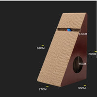 HKM-609043 Corrugated Vertical Cat Climbing Board with Grinding Claws for Scratching and Play