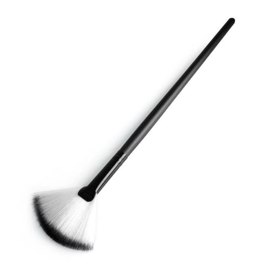 HKM-363923 Blush Loose Powder Makeup Brush with Man-Made Fiber Bristles in Elegant Silver or Color Options