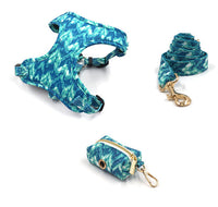 HKM-844883 Dog Walking Set with Collar, Leash, Bow Knot, and Waste Bag - Polyester Material