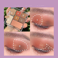 HKM-668563 Pearly Matte Eye Shadow Palette - Six Versatile Shades for Every Look