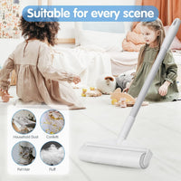 HKM-626899 Extra-Wide Lint Roller with 4ft Retractable Handle for Efficient Pet Hair Removal