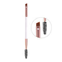 HKM-592147 Angled Eyebrow Powder Brush with Wooden Handle - Portable Pig Bristle Tool