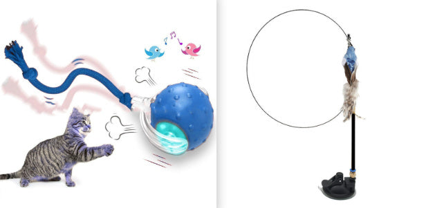 HKM-495955 Interactive Cat Toy Ball with Auto Shut-Off and Three Speed Modes
