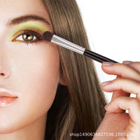 HKM-492691 Set of 7 Wooden Handle Eye Shadow Brushes with Horse Hair Bristles