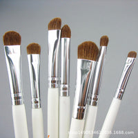 HKM-492691 Set of 7 Wooden Handle Eye Shadow Brushes with Horse Hair Bristles