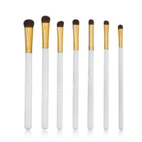 HKM-492691 Set of 7 Wooden Handle Eye Shadow Brushes with Horse Hair Bristles