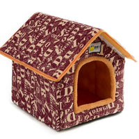 HKM-809619 Cozy Removable and Washable Winter Pet Bed for Dogs - Chimney House Style