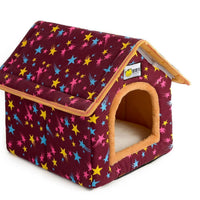 HKM-809619 Cozy Removable and Washable Winter Pet Bed for Dogs - Chimney House Style