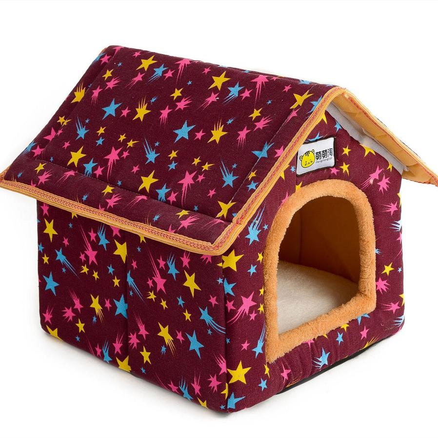 JMT-406282 Cozy Removable and Washable Winter Pet Bed for Dogs - Chimney House Style