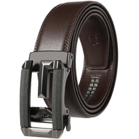 HKM-005267 Stylish Hollow Design Men's Automatic Buckle Leather Belt - Model LY36-74-1