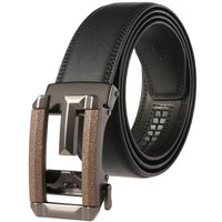 HKM-005267 Stylish Hollow Design Men's Automatic Buckle Leather Belt - Model LY36-74-1