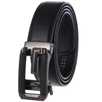 HKM-005267 Stylish Hollow Design Men's Automatic Buckle Leather Belt - Model LY36-74-1
