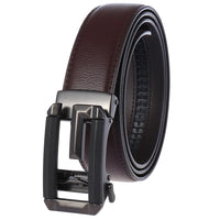 HKM-005267 Stylish Hollow Design Men's Automatic Buckle Leather Belt - Model LY36-74-1