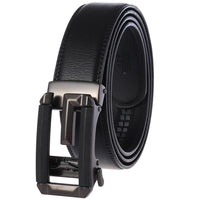 HKM-005267 Stylish Hollow Design Men's Automatic Buckle Leather Belt - Model LY36-74-1