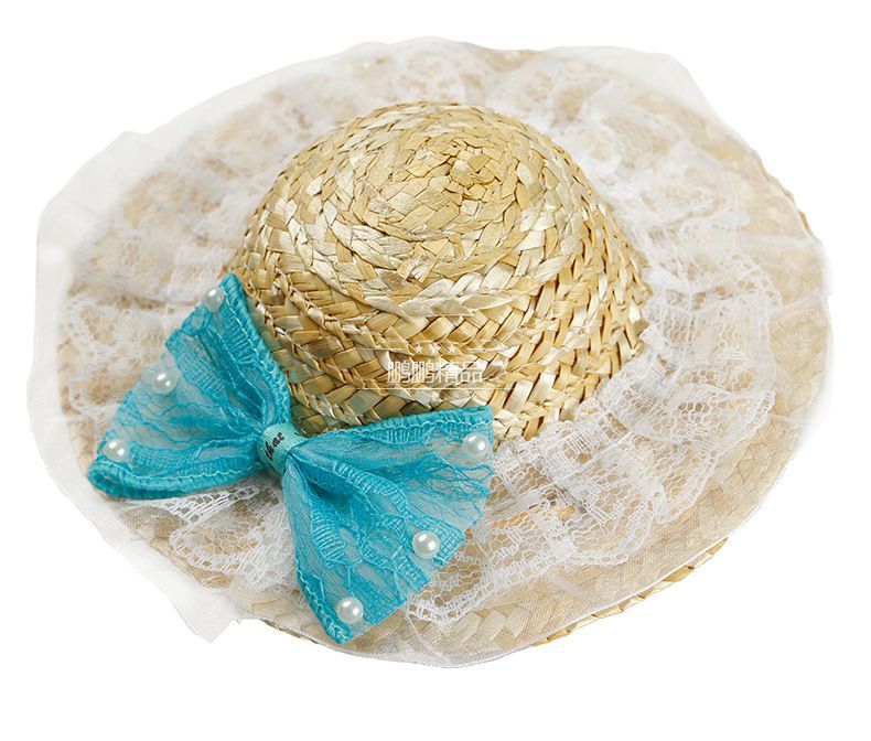 JMT-406602 Stylish Straw Shade Hat for Pets - Ideal for Cats and Dogs