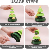 HKM-527571 Interactive Cat Toy with Catnip Balls and Two-Level Track for Mental Stimulation and Exercise