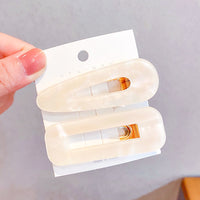 HKM-556435 Geometric Pattern Acrylic Side Clip Hairpin for Women - Multiple Color Options Available