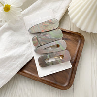 HKM-556435 Geometric Pattern Acrylic Side Clip Hairpin for Women - Multiple Color Options Available