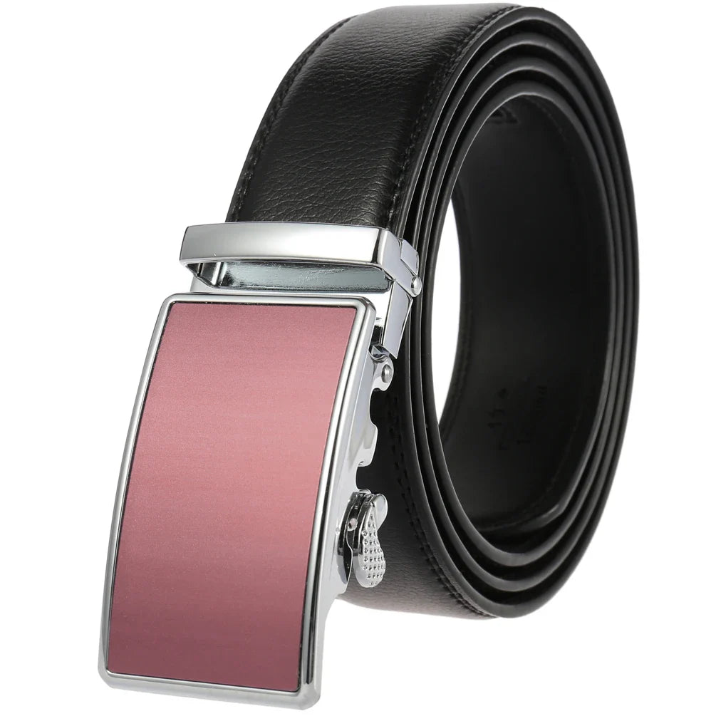 HKM-922771 Men's Multi-Colour Automatic Buckle Belt - Stylish and Versatile Accessory