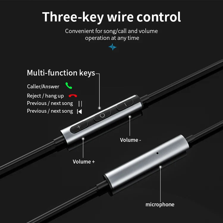 KTX-747859 Digital Type-C Wired Earbuds with Microphone and Hi-Fi Stereo Sound