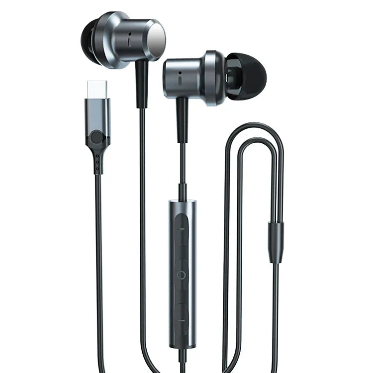 KTX-747859 Digital Type-C Wired Earbuds with Microphone and Hi-Fi Stereo Sound