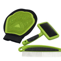 HKM-442643 Pet Grooming Cleaning Set with Rake Comb and Bath Gloves for Hair Removal