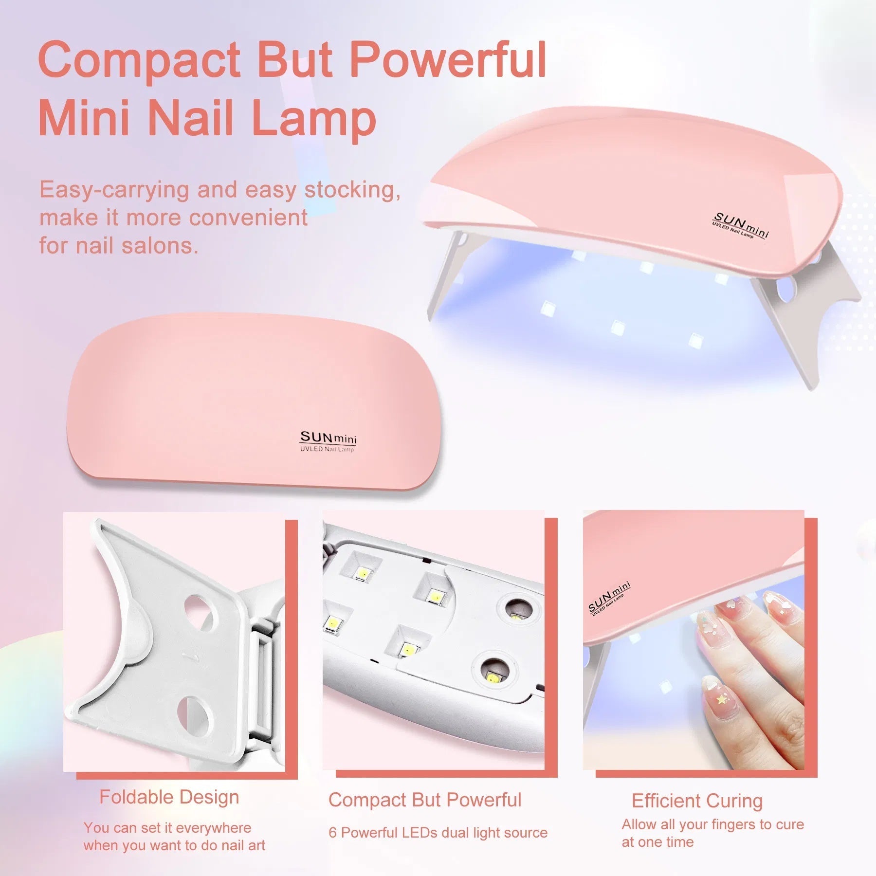 HKM-877267 6 PCS Poly Gel Nail Kit with UV LED Lamp, Nail Forms, Brush, Base & Top Coat, Builder Gel Tools