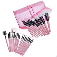 HKM-491539 Professional Makeup Brush Bag with Wooden Handle and Rayon Brushes