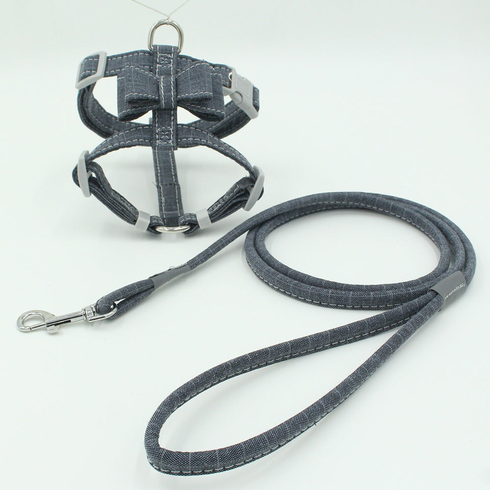 HKM-578131 Adjustable Pet Chest Strap Suit - Polyester Harness with Zinc Alloy Hardware (Sizes S & M)