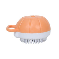 HKM-474259 Silicone Dog Bath Brush with Shampoo Dispenser and Massage Function for Effective Pet Grooming