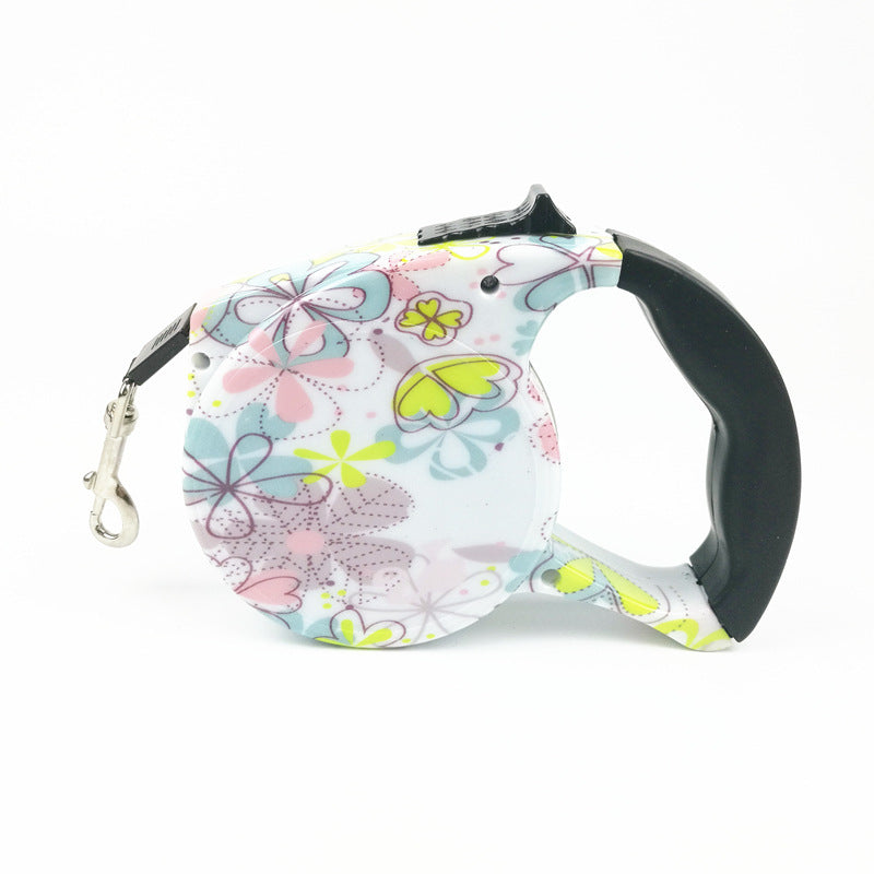 HKM-609747 Multi-Color Retractable Pet Traction Belt - 5M Long with Durable ABS Material