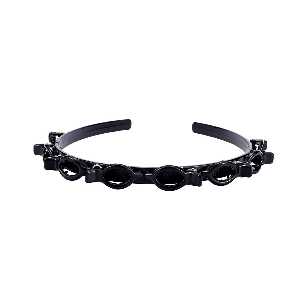 HKM-619667 Woven Multi-Layer Wave Bangs Headband - Plastic/Resin, 11x13.5cm