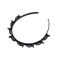 HKM-619667 Woven Multi-Layer Wave Bangs Headband - Plastic/Resin, 11x13.5cm