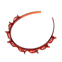HKM-619667 Woven Multi-Layer Wave Bangs Headband - Plastic/Resin, 11x13.5cm