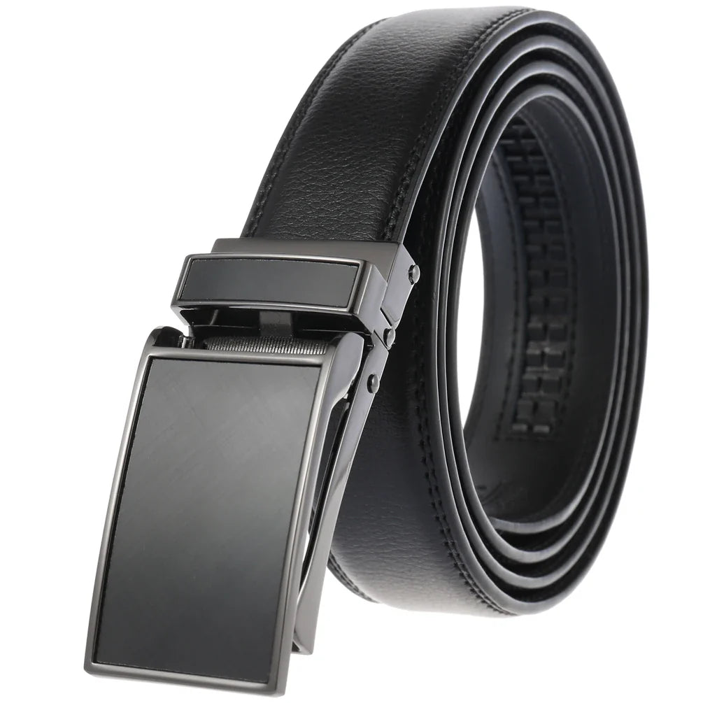 HKM-544211 Luxury Genuine Leather Belt for Men - Fashionable Cowhide Design, Durable and Stylish Accessory
