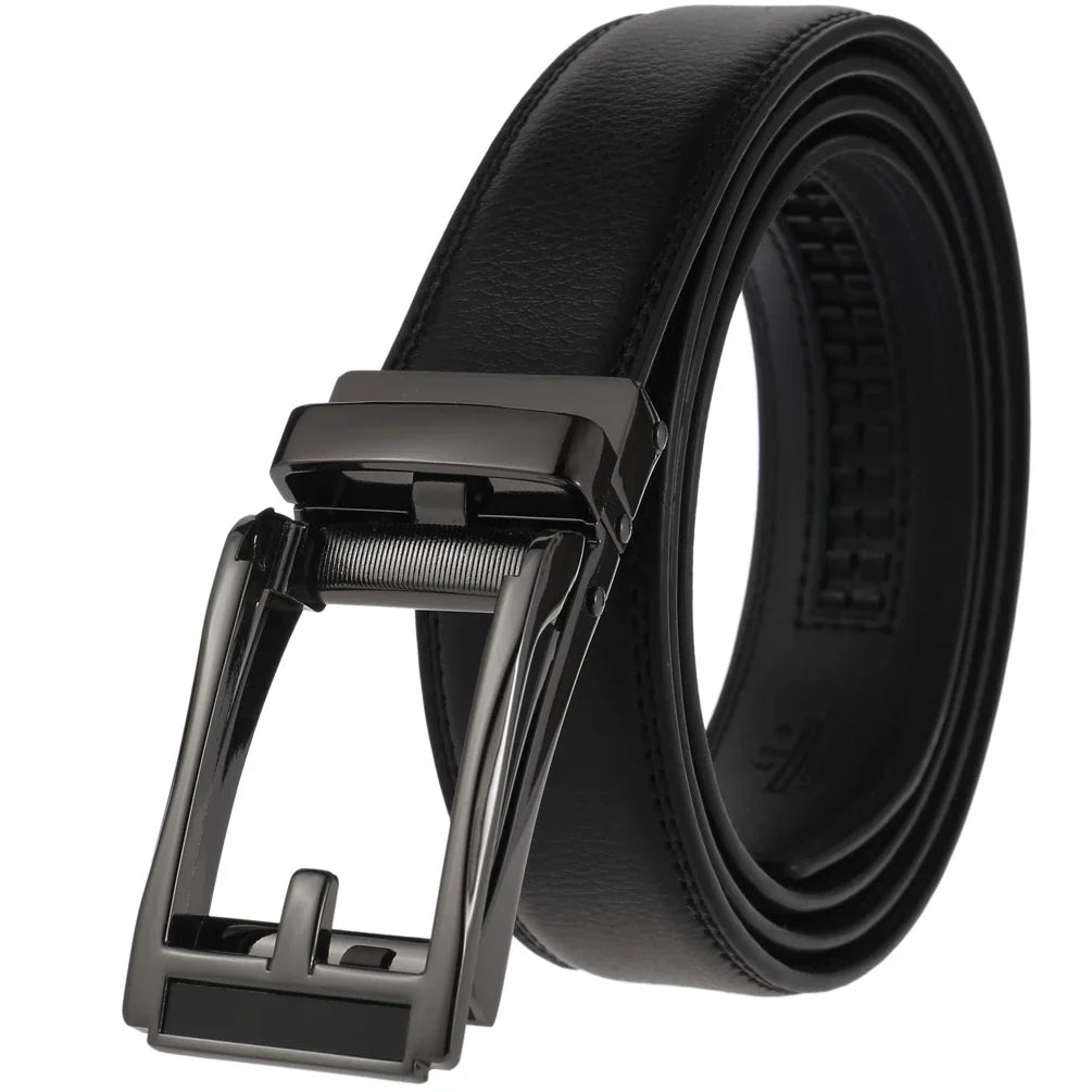 HKM-544211 Luxury Genuine Leather Belt for Men - Fashionable Cowhide Design, Durable and Stylish Accessory