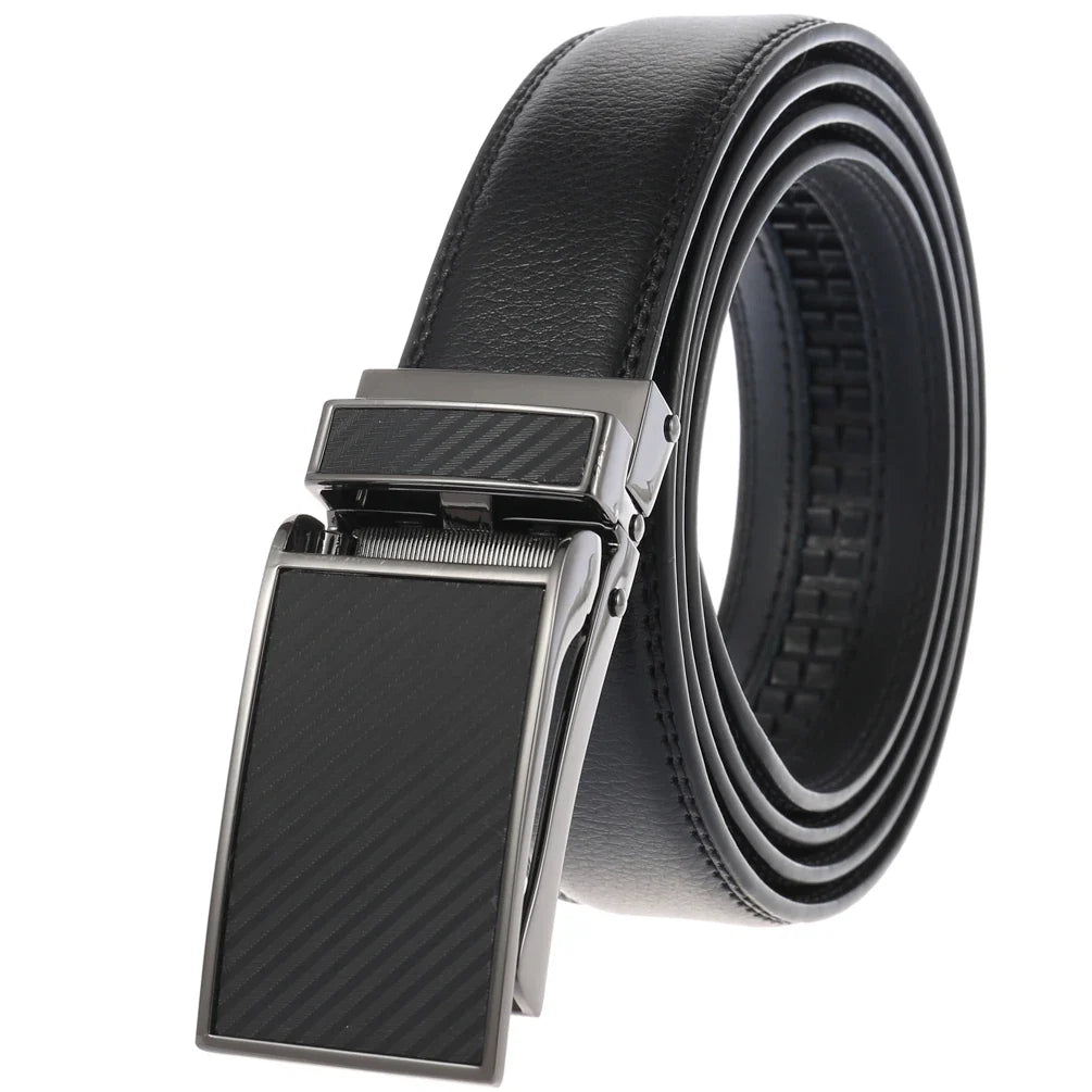 HKM-544211 Luxury Genuine Leather Belt for Men - Fashionable Cowhide Design, Durable and Stylish Accessory
