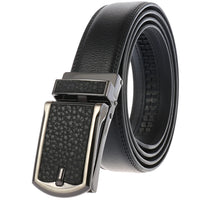 HKM-544211 Luxury Genuine Leather Belt for Men - Fashionable Cowhide Design, Durable and Stylish Accessory