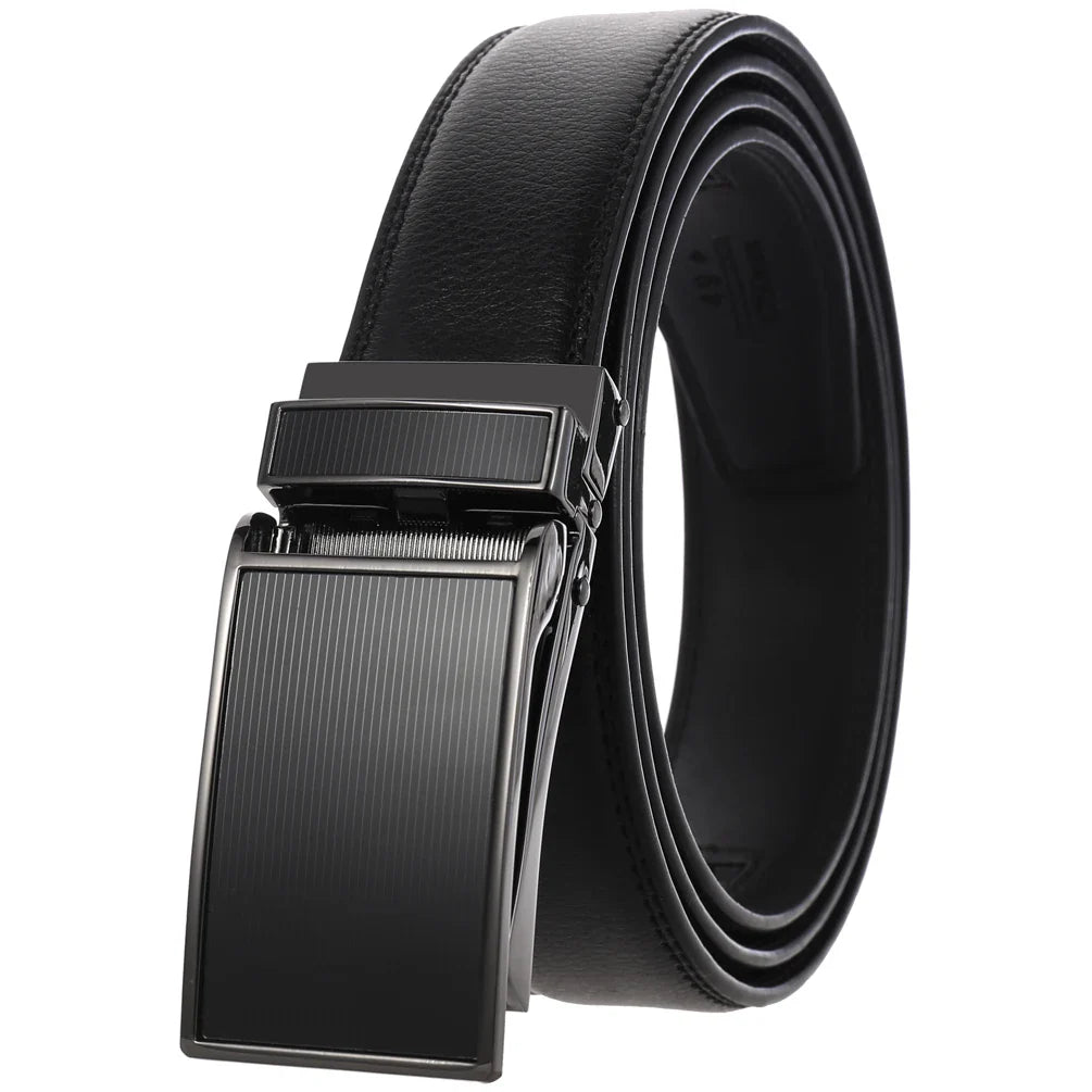 HKM-544211 Luxury Genuine Leather Belt for Men - Fashionable Cowhide Design, Durable and Stylish Accessory