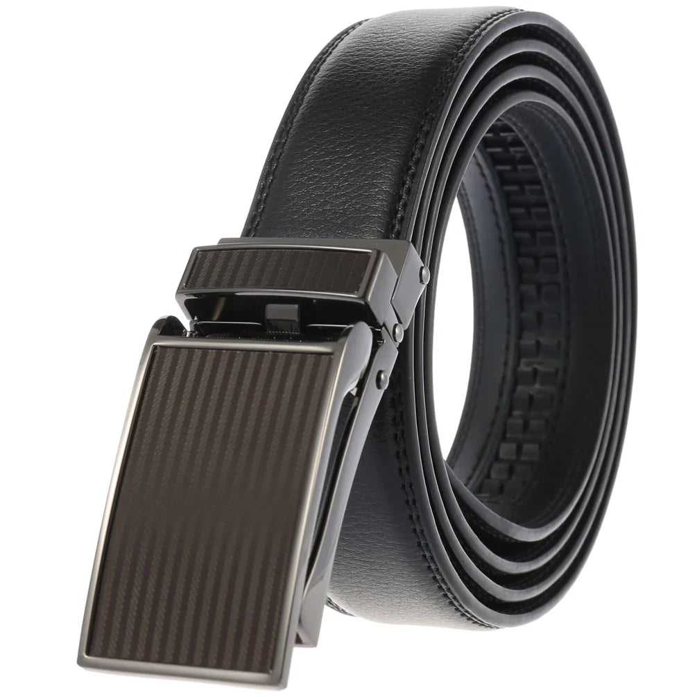 HKM-544211 Luxury Genuine Leather Belt for Men - Fashionable Cowhide Design, Durable and Stylish Accessory