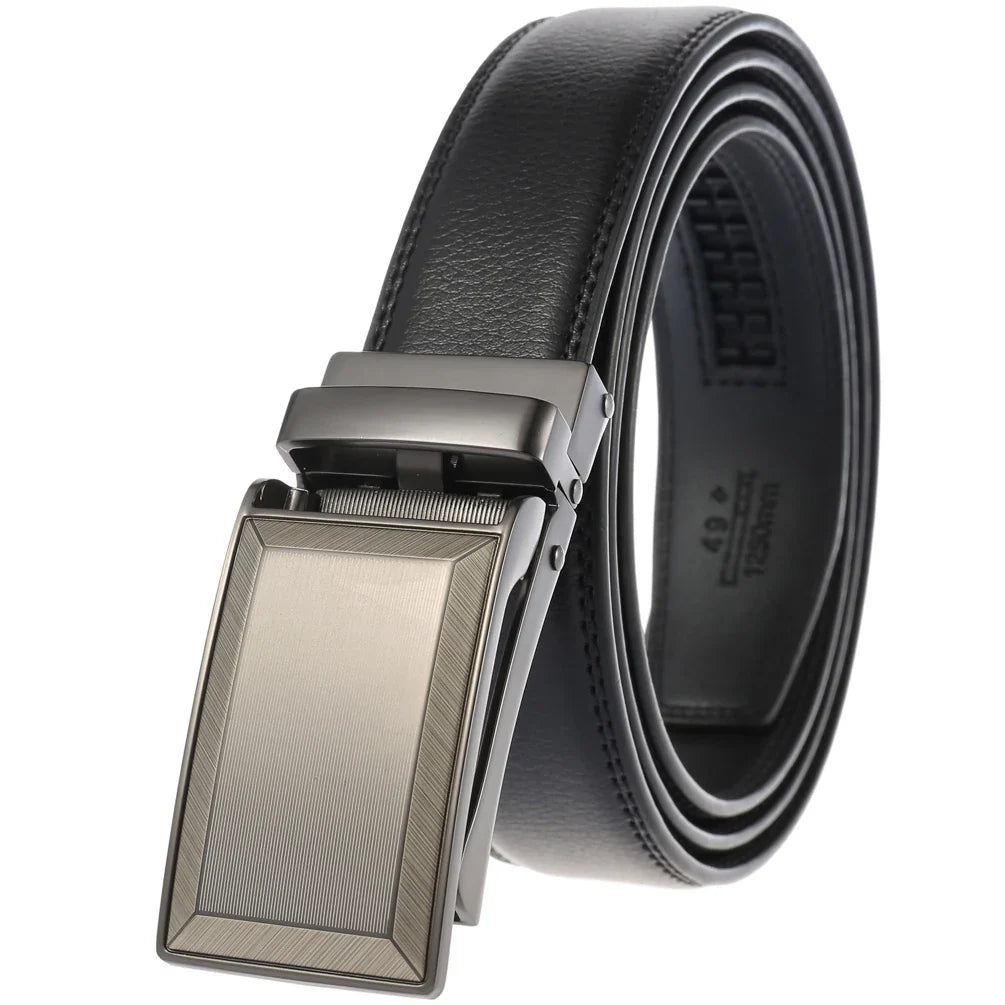 HKM-544211 Luxury Genuine Leather Belt for Men - Fashionable Cowhide Design, Durable and Stylish Accessory