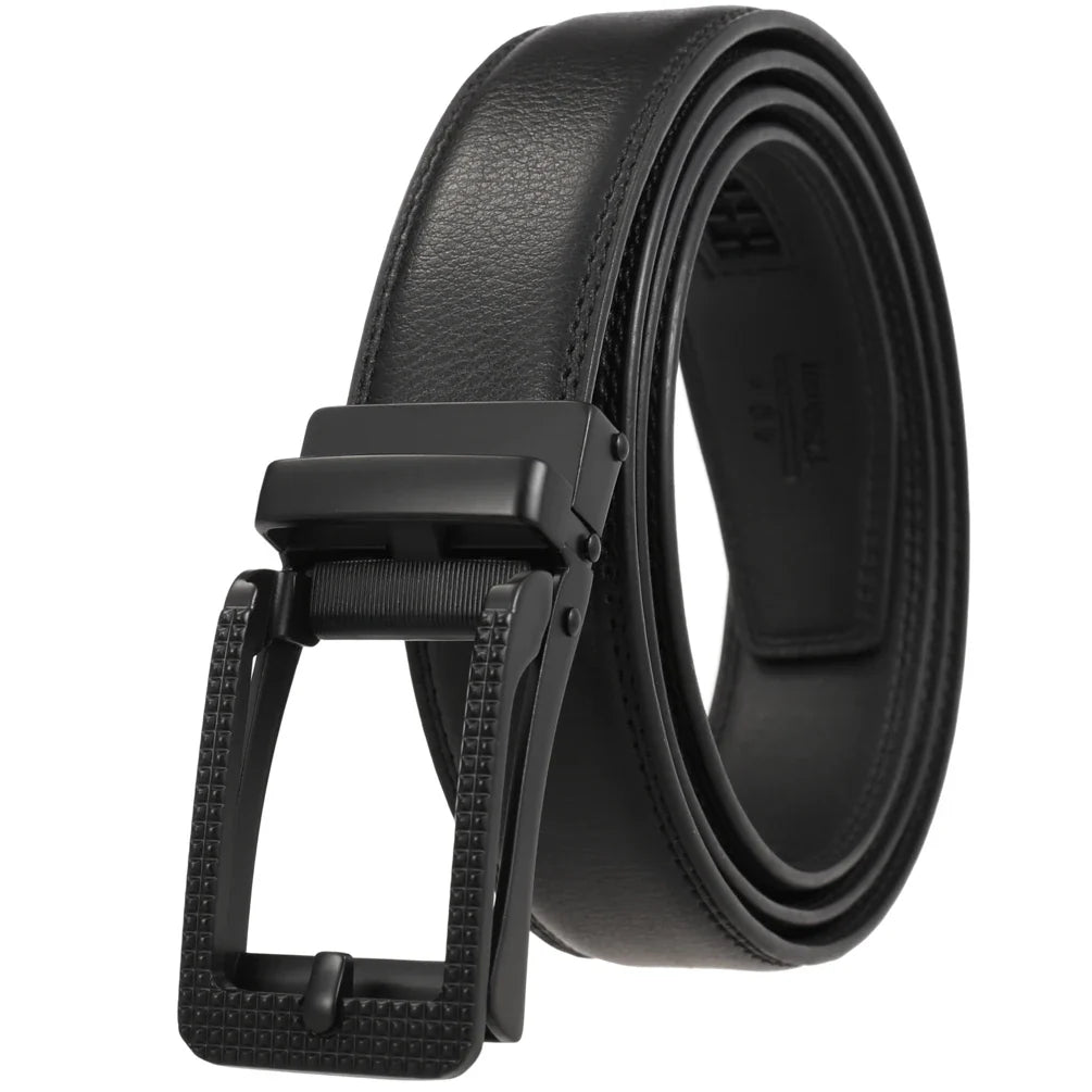 HKM-544211 Luxury Genuine Leather Belt for Men - Fashionable Cowhide Design, Durable and Stylish Accessory