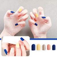 HKM-202643 Waterproof DIY Glitter Fake Nail Patch Set - 30 Pieces with Nail Sequins
