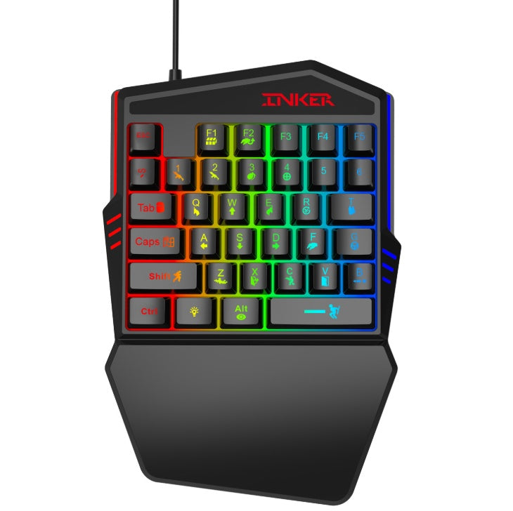 KTX-841875 Eat Chicken Game Set with One-Handed Controller and Gaming Mouse for IOS and Android Platforms