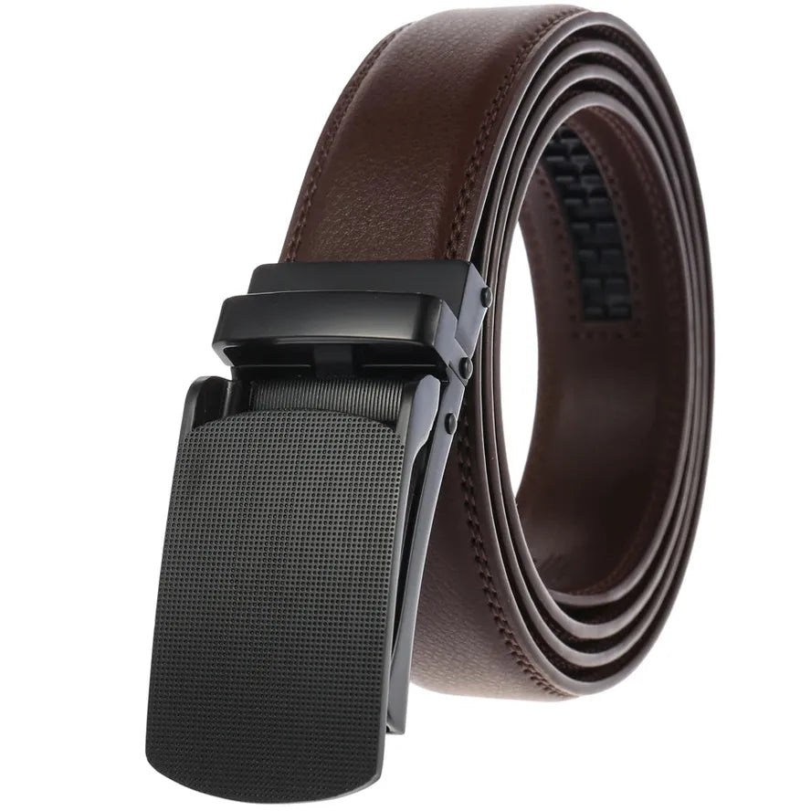 HKM-592787 Men's 3.0CM Wide Fashion Ratchet Buckle Belt - Adjustable, Durable Design