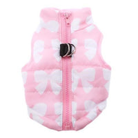 HKM-438355 Cozy Striped Dog Jacket for Autumn and Winter with Traction Buckle and Comfortable Fit