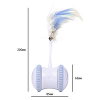 HKM-818195 Interactive Electric Cat Toy with Bell Feather Stick and USB Data Cable