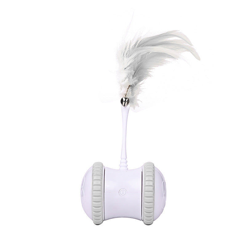 HKM-818195 Interactive Electric Cat Toy with Bell Feather Stick and USB Data Cable