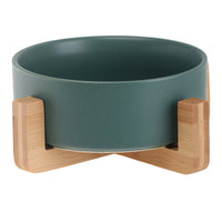 HKM-730899 Double Ceramic Cat and Dog Bowl – 400ml Pet Food and Water Dish, Anti-Tipping Design