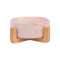 HKM-730899 Double Ceramic Cat and Dog Bowl – 400ml Pet Food and Water Dish, Anti-Tipping Design